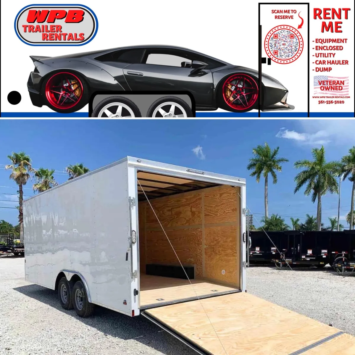 20 ft Enclosed Trailer w/Ramp
