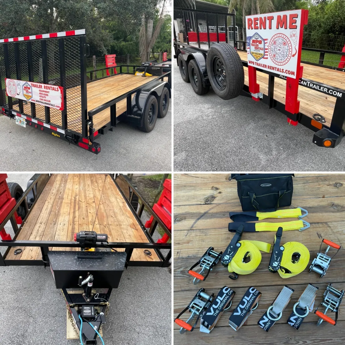 7x16 ft Utility Trailer w/Winch